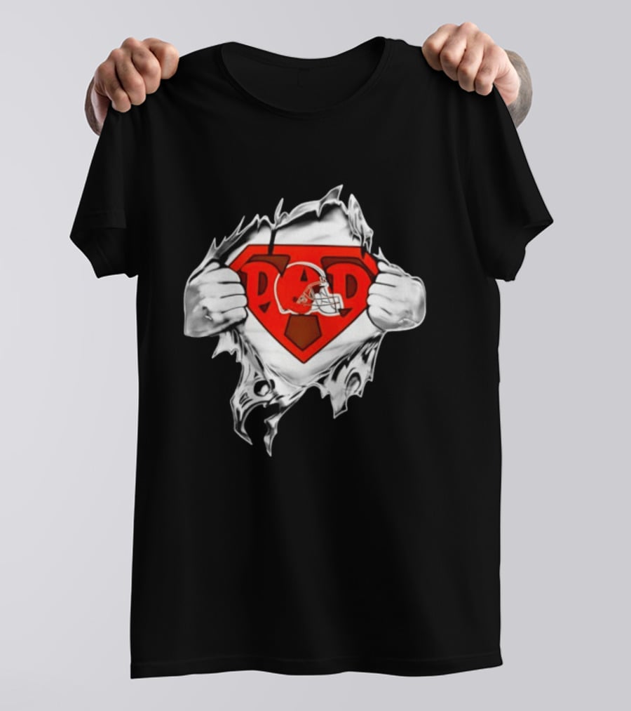 Cleveland Browns Super Dad Father's Day Football Hero T-Shirt