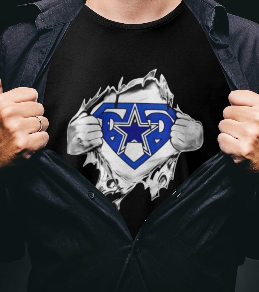 Dallas Cowboys Super Dad Star Emblem Father's Day T-Shirt