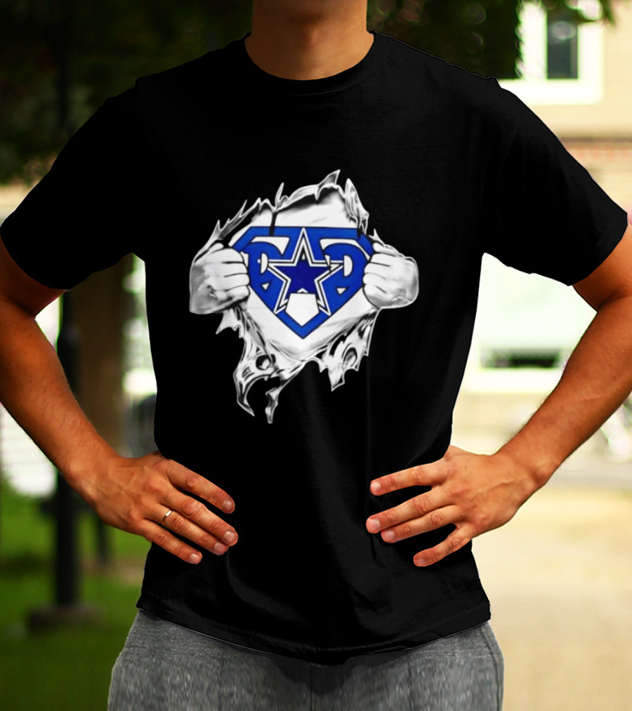 Dallas Cowboys Super Dad Star Emblem Father's Day T-Shirt