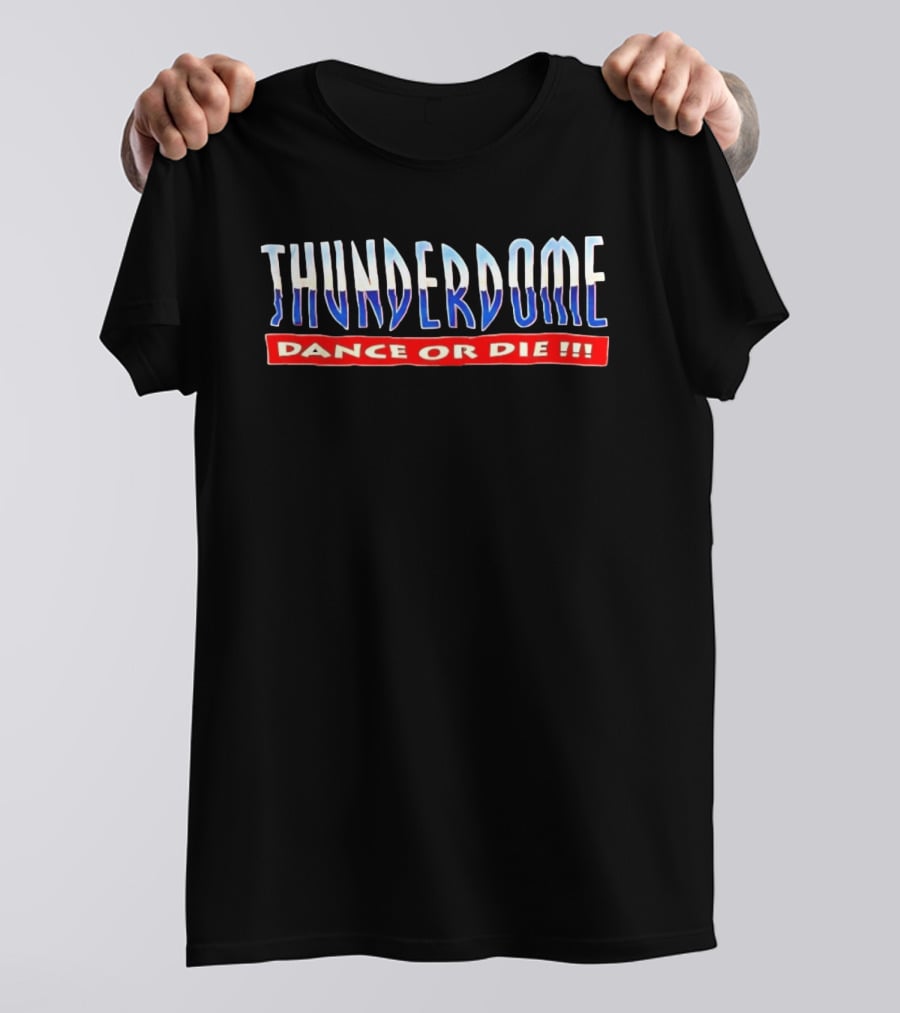 Thunderdome Dance Or Die Vintage Style 90s Rave Culture T-Shirt