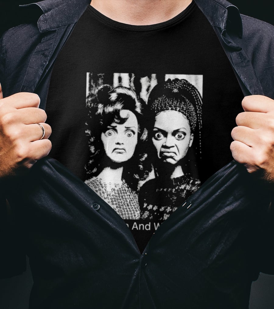 We Listen And We Judge Dolls Black And White T-Shirt
