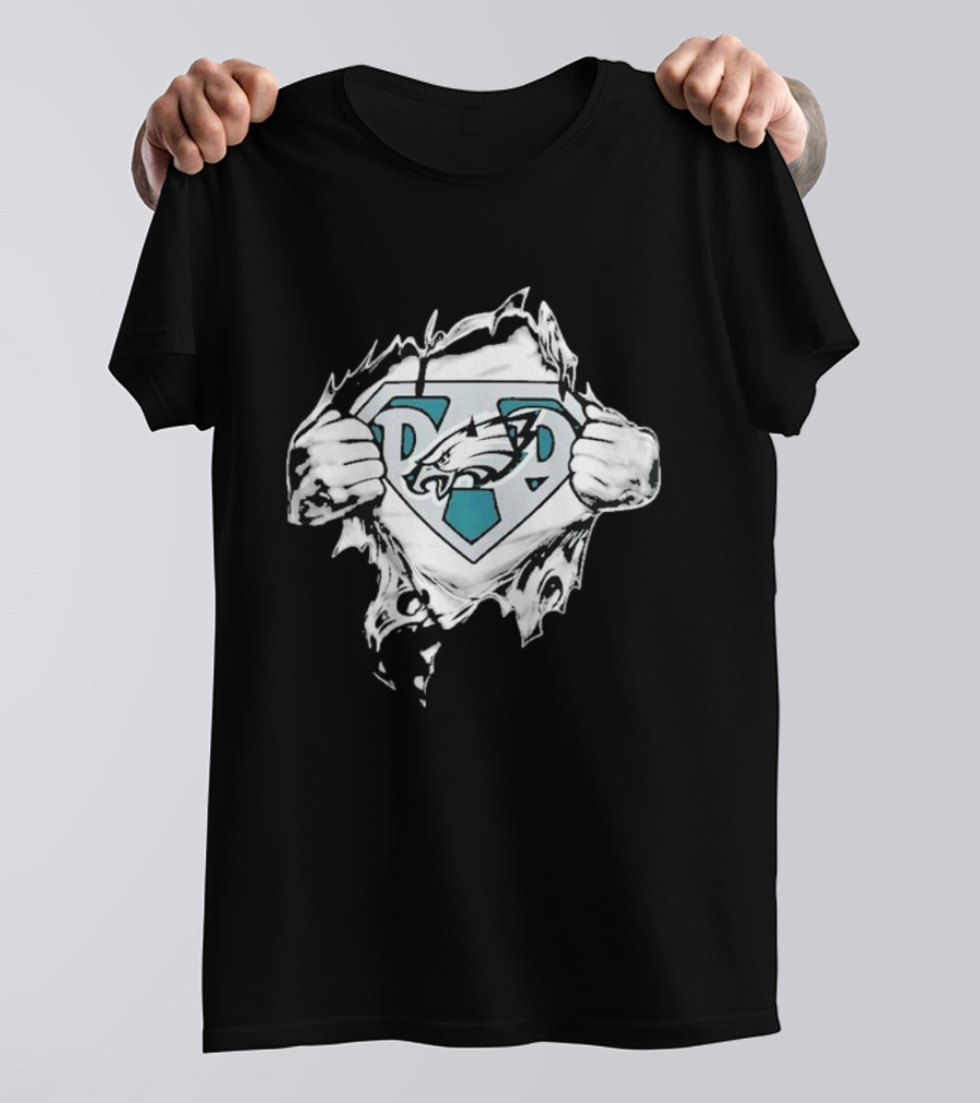 Philadelphia Eagles Super Dad Ripped Chest Fan T-Shirt