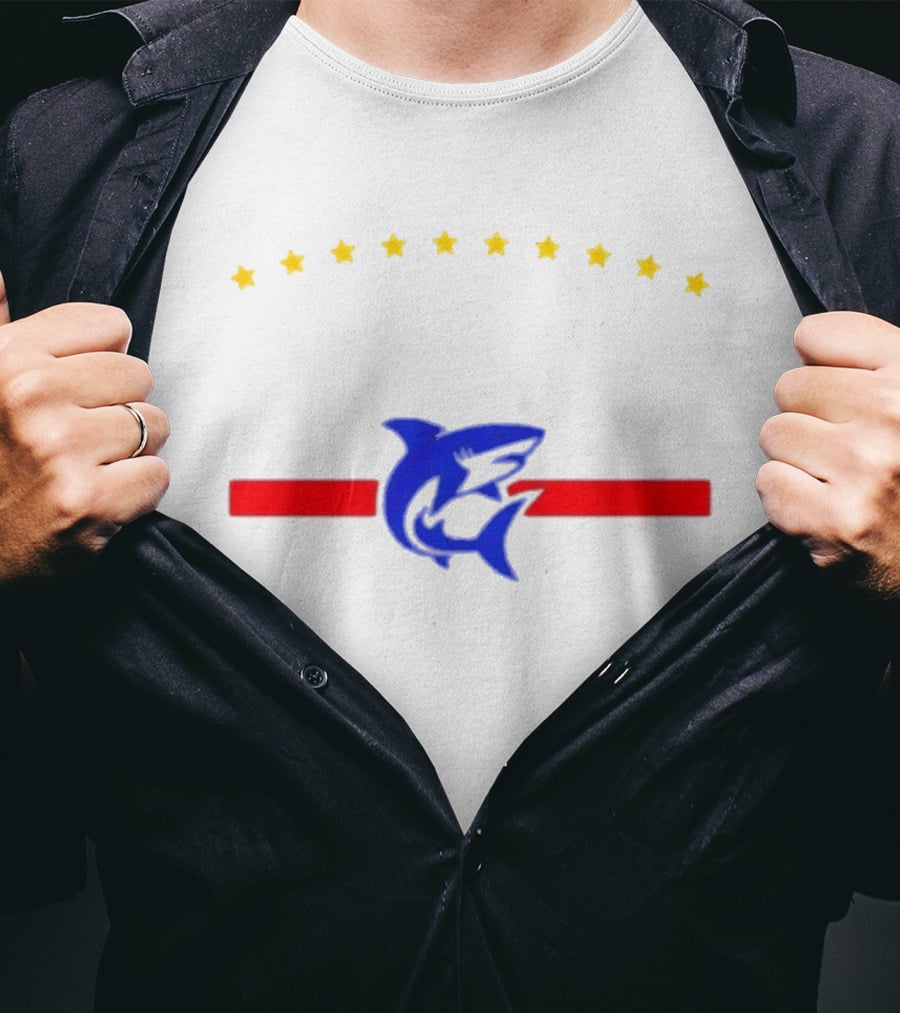 Cabo Verde Shark Stars Blue T-Shirt