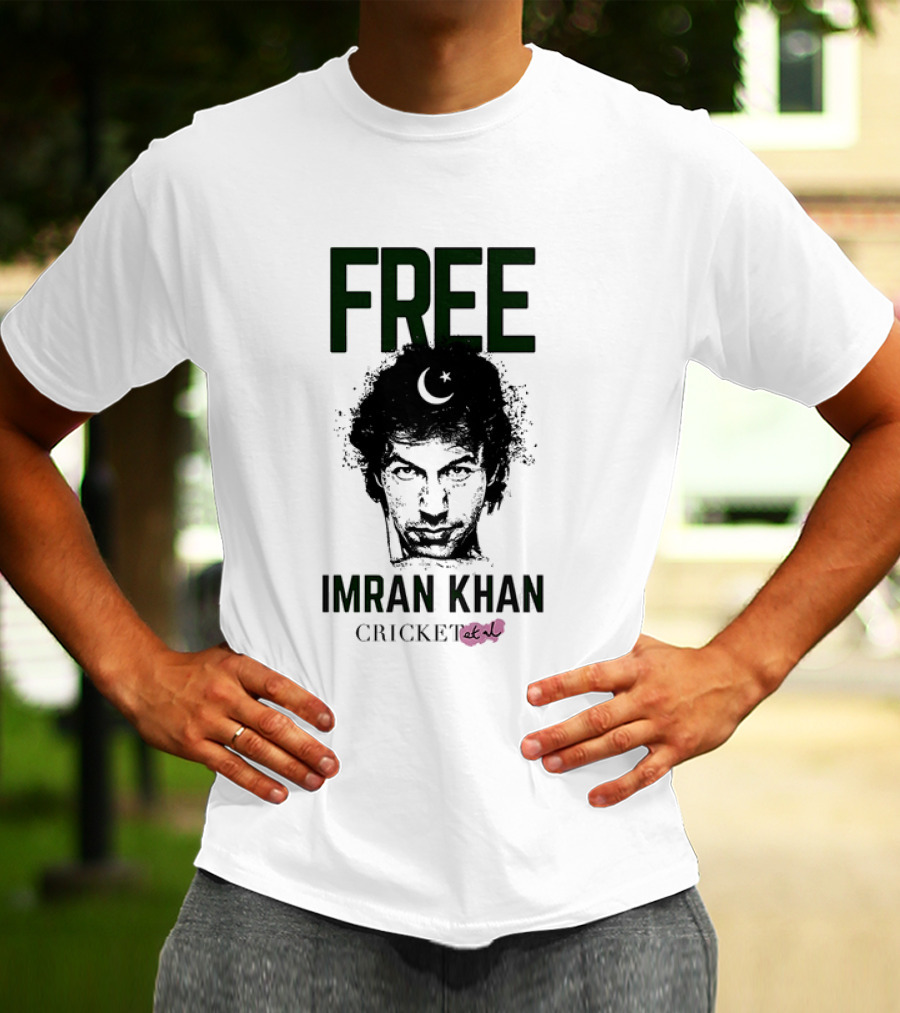 Free Imran Khan Cricket Protest Moon T-Shirt