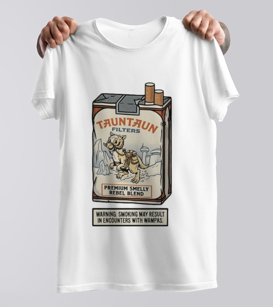 Tauntaun Filters Premium Smelly Rebel Blend Warning Smoking May Result In Encounters With Wampas T-Shirt
