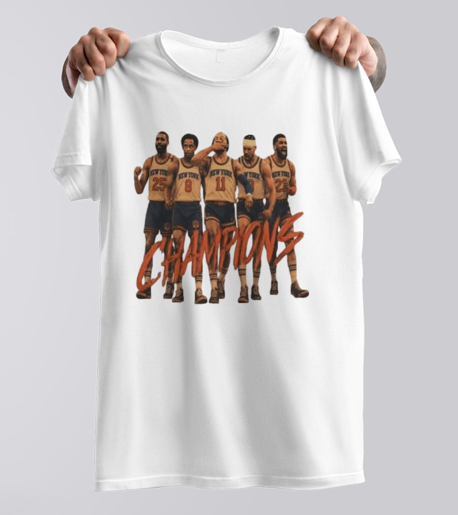New York Knicks Champions Jalen Brunson Karl Anthony Towns Madison Square Garden NBA Basketball T-Shirt