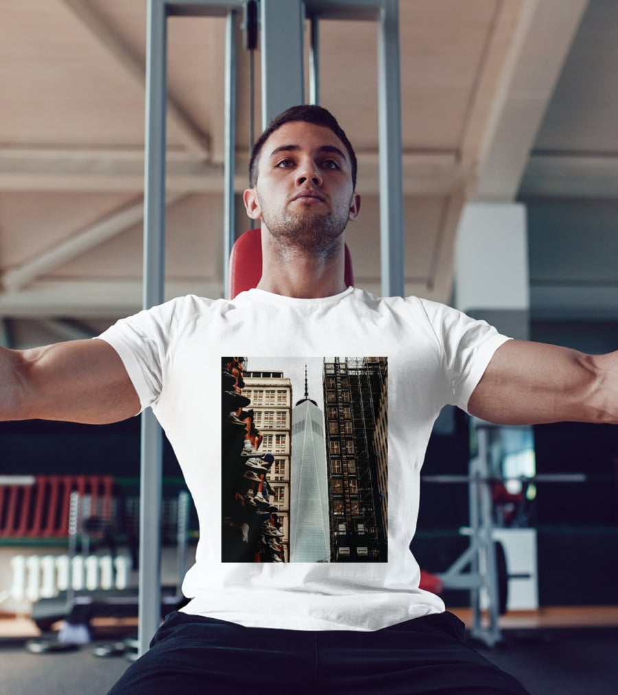 Jalen Brunson New York Knicks One World Trade Center Basketball Sneakers T-Shirt