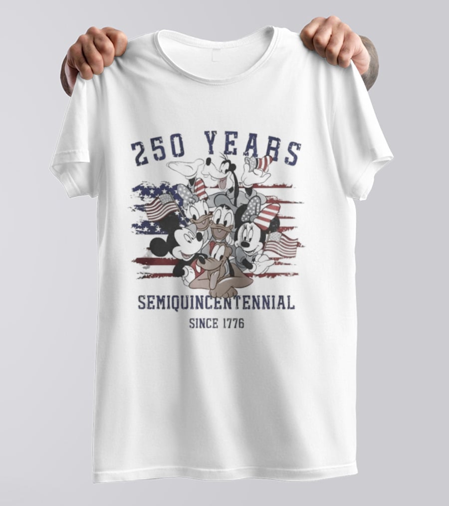 250 Years Mickey And Friends Semiquincentennial Since 1776 T-Shirt