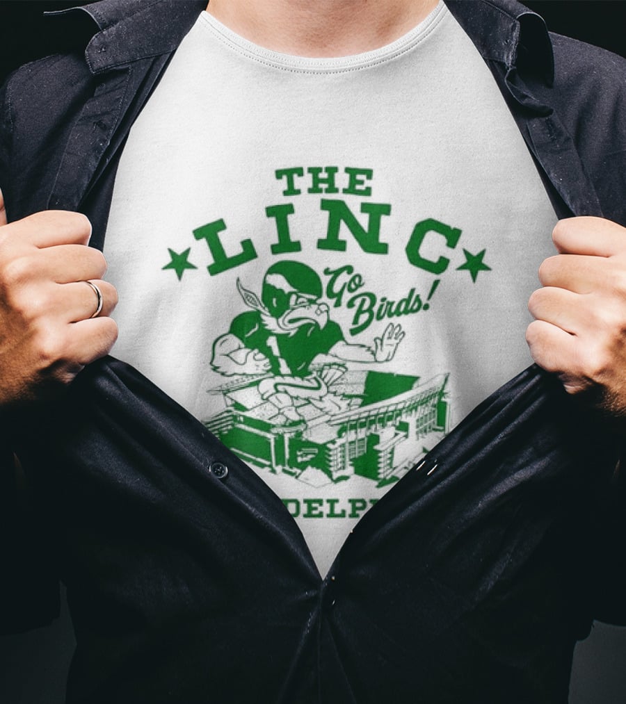The Linc Go Birds Philadelphia PA Eagles Stadium Fan T-Shirt