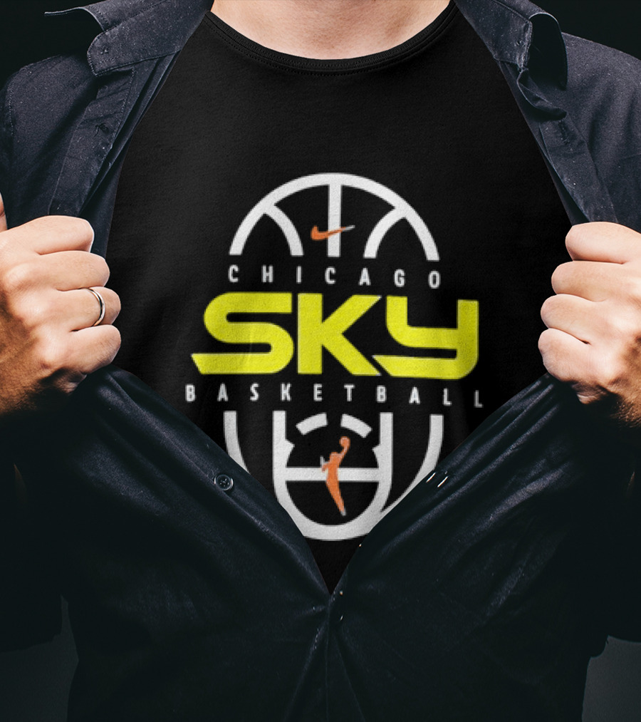Chicago Sky Basketball 2026 On Court Authentic Practice T-Shirt