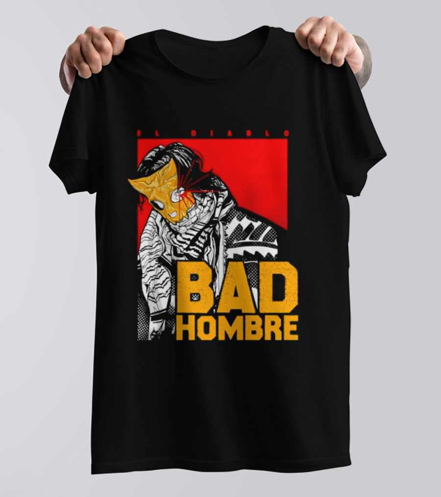 El Diablo Bad Hombre Mask Horror T-Shirt