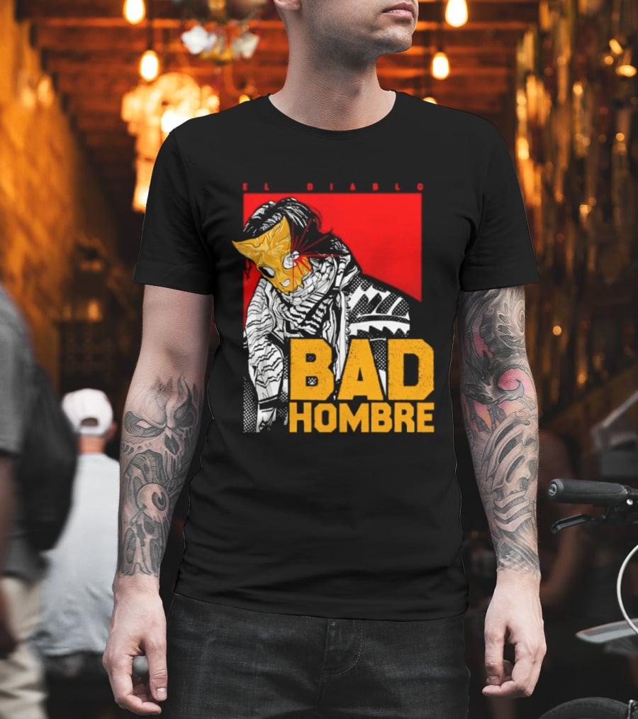 El Diablo Bad Hombre Mask Horror T-Shirt