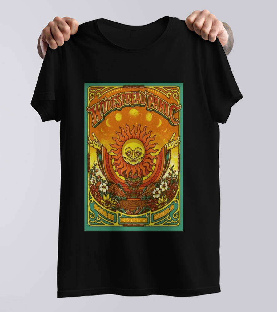 Widespread Panic Red Rocks June 26 28 2026 Morrison Colorado Sun And Moon T-Shirt