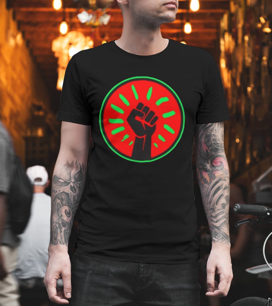 Pan African Flag Black Power Fist Resistance Unity Liberation T-Shirt