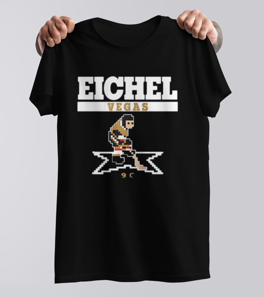 Eichel Vegas Golden Knights 8 Bit Hockey Player T-Shirt