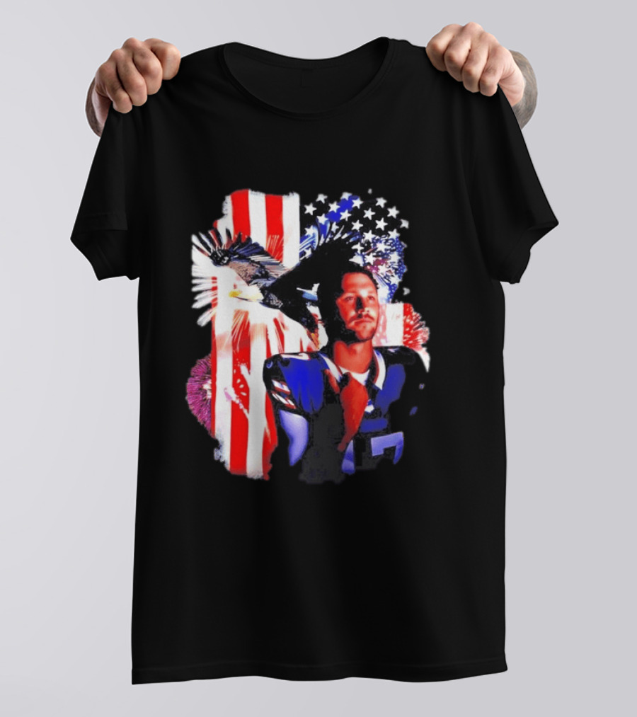 Josh Allen American Flag Eagle Patriots And Stars T-Shirt