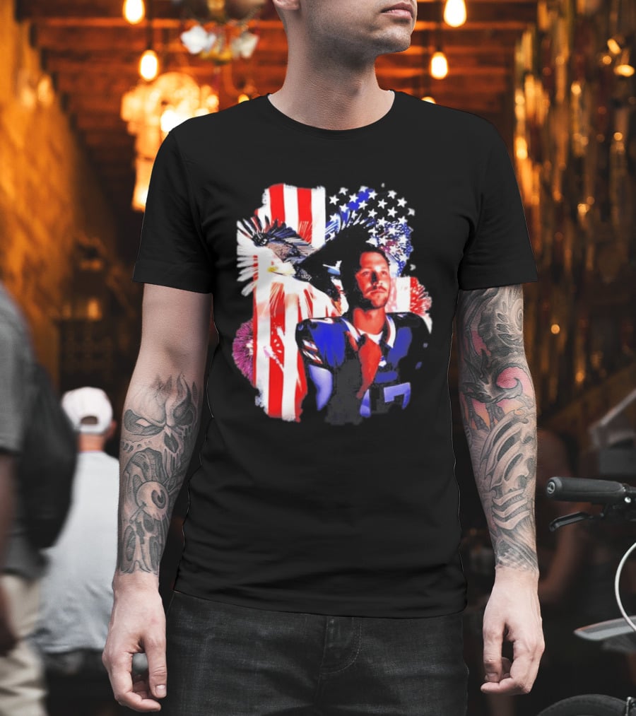 Josh Allen American Flag Eagle Patriots And Stars T-Shirt