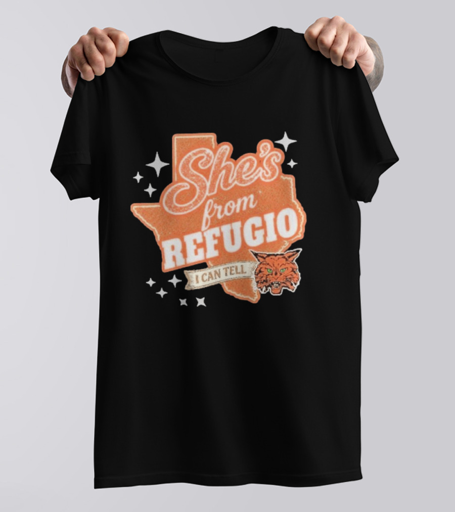 She's From Refugio I Can Tell Texas Wildcat Stars T-Shirt