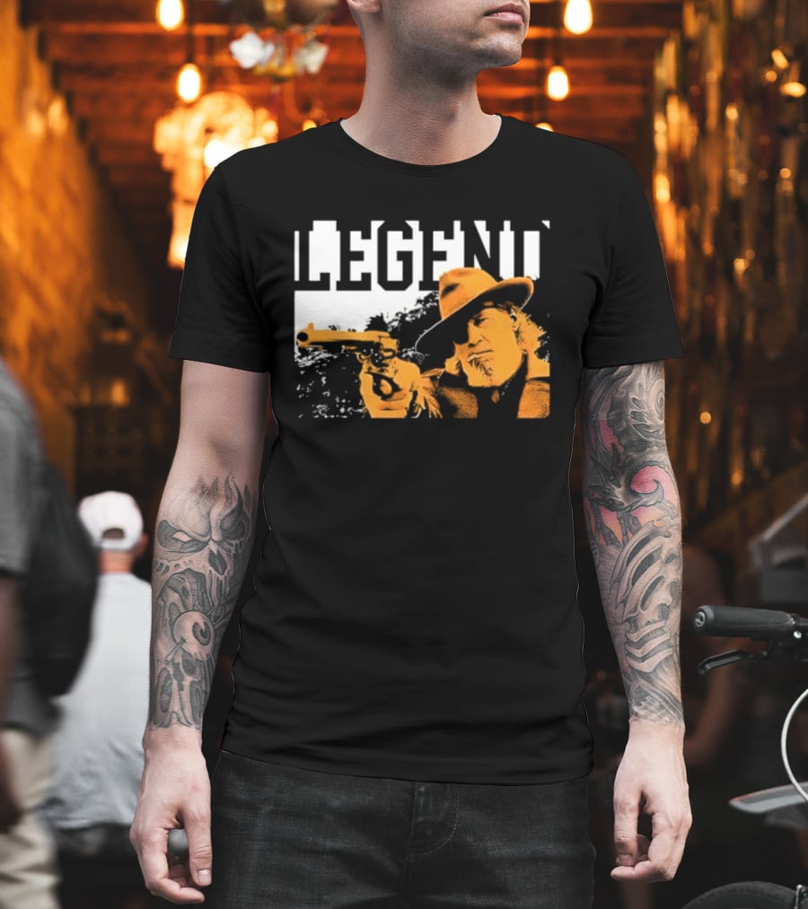 Legend Marshal Reuben J. Cogburn True Grit Icon With Hat And Gun T-Shirt