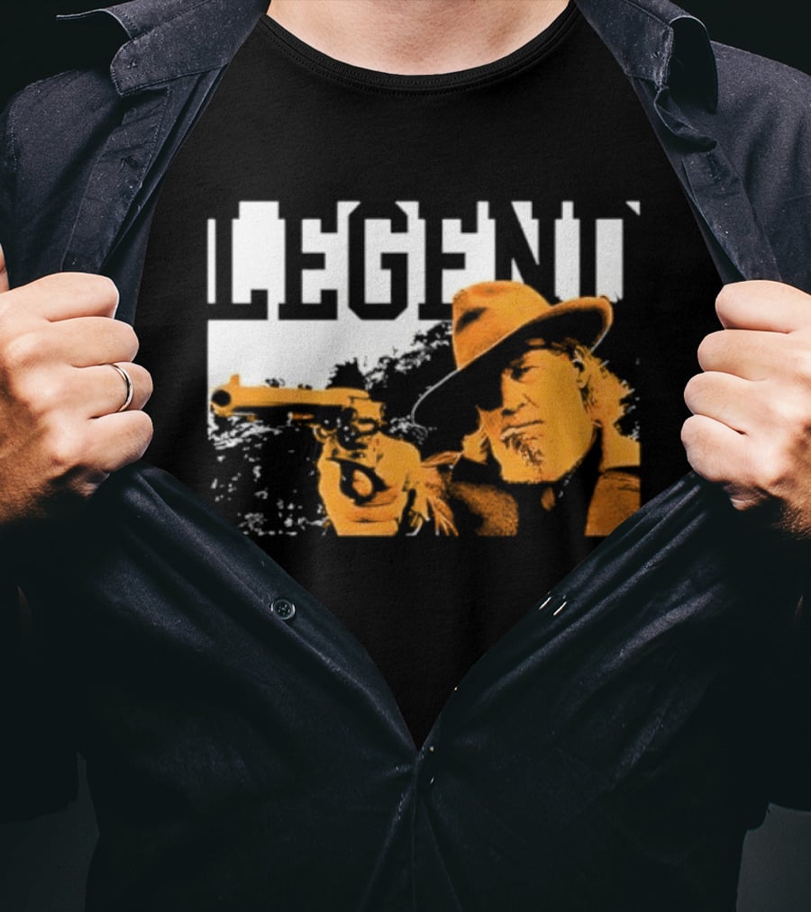 Legend Marshal Reuben J. Cogburn True Grit Icon With Hat And Gun T-Shirt