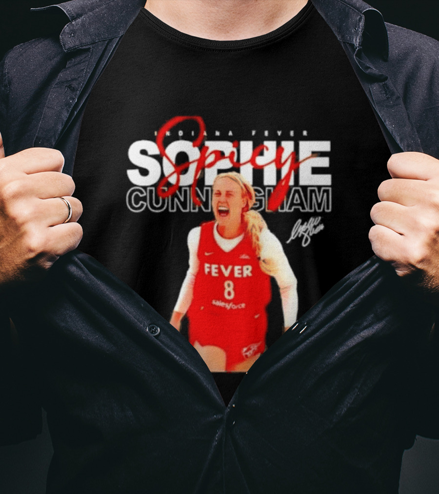 Sophie Cunningham Indiana Fever Spicy Basketball Player Number 8 T-Shirt