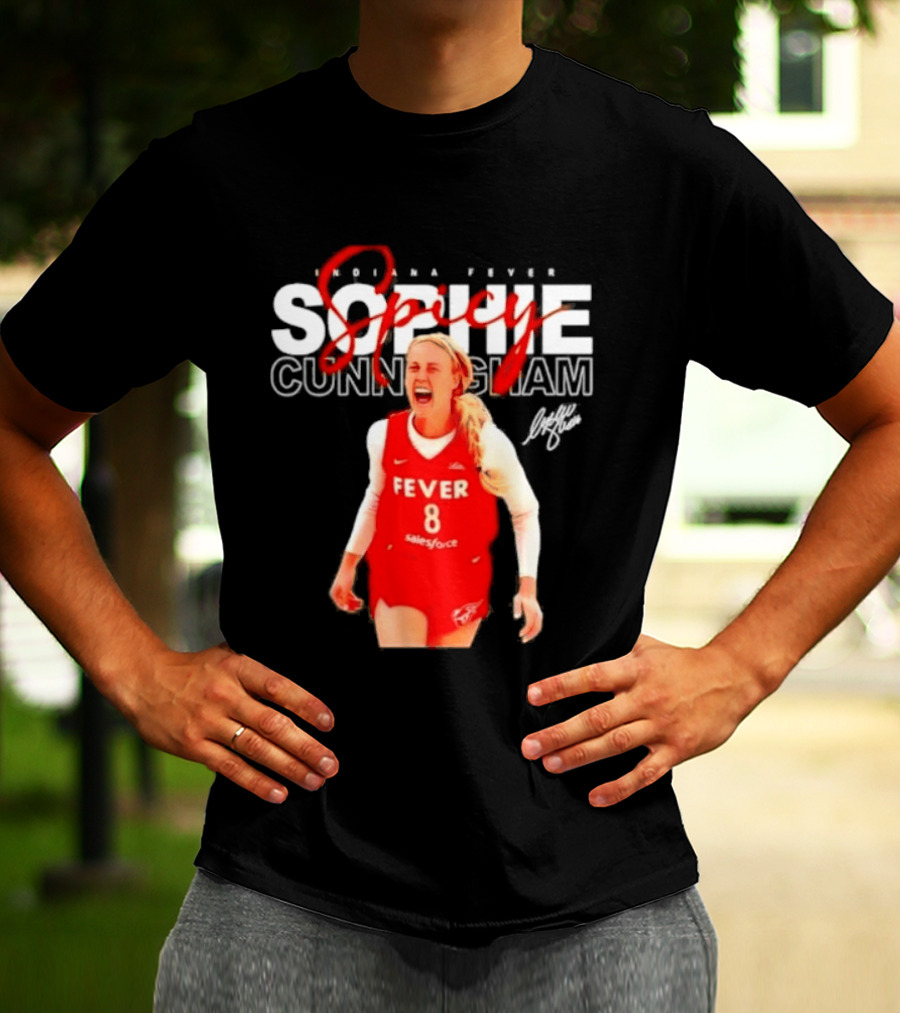 Sophie Cunningham Indiana Fever Spicy Basketball Player Number 8 T-Shirt
