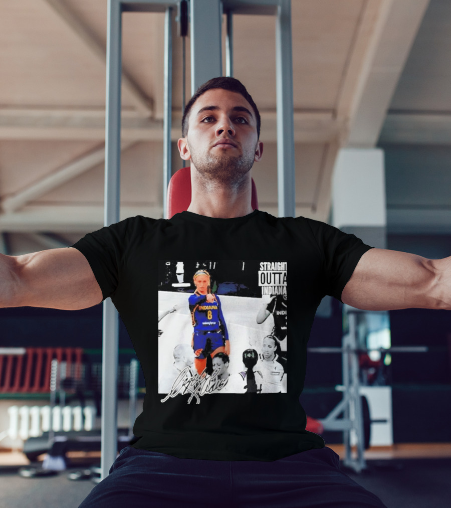 Sophie Cunningham Indiana Basketball Straight Outta Signature T-Shirt