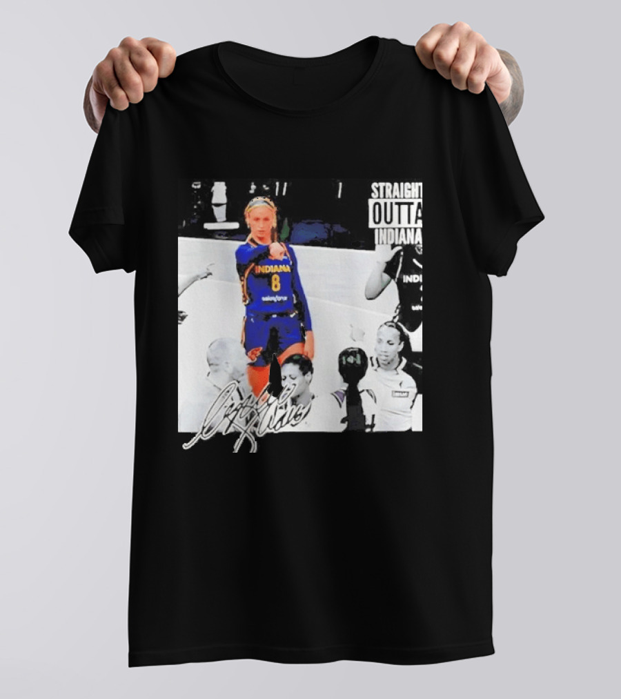 Sophie Cunningham Indiana Basketball Straight Outta Signature T-Shirt