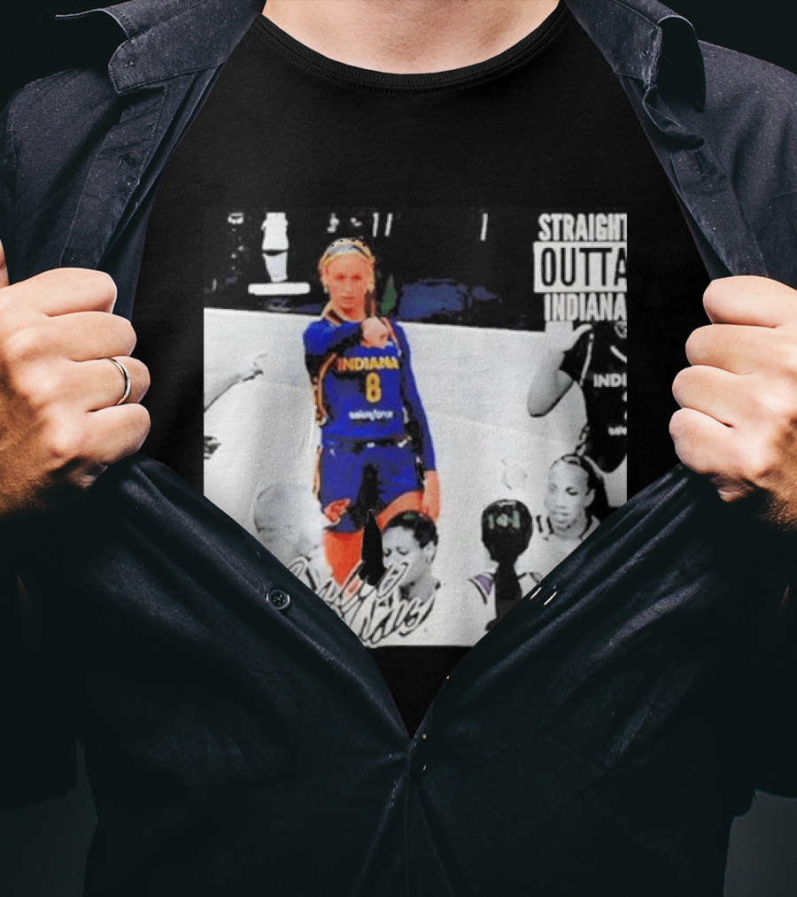 Sophie Cunningham Indiana Basketball Straight Outta Signature T-Shirt