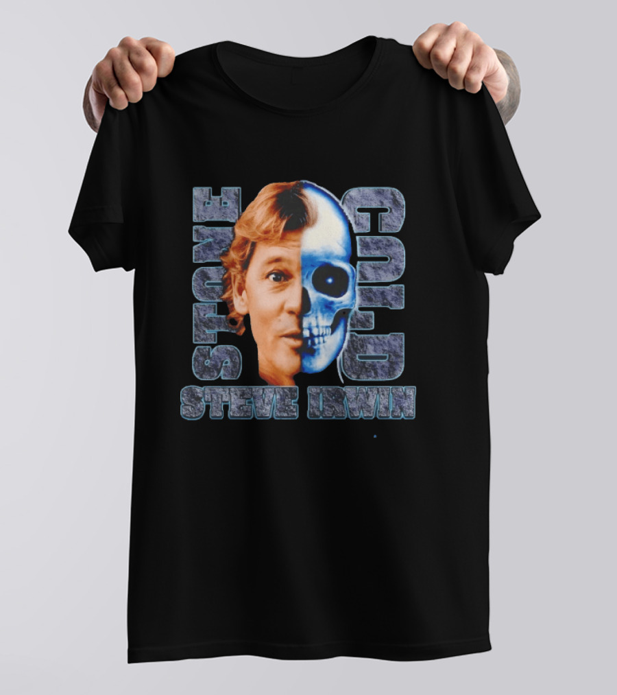 Steve Irwin Stone Cold Skull Face Mashup T-Shirt