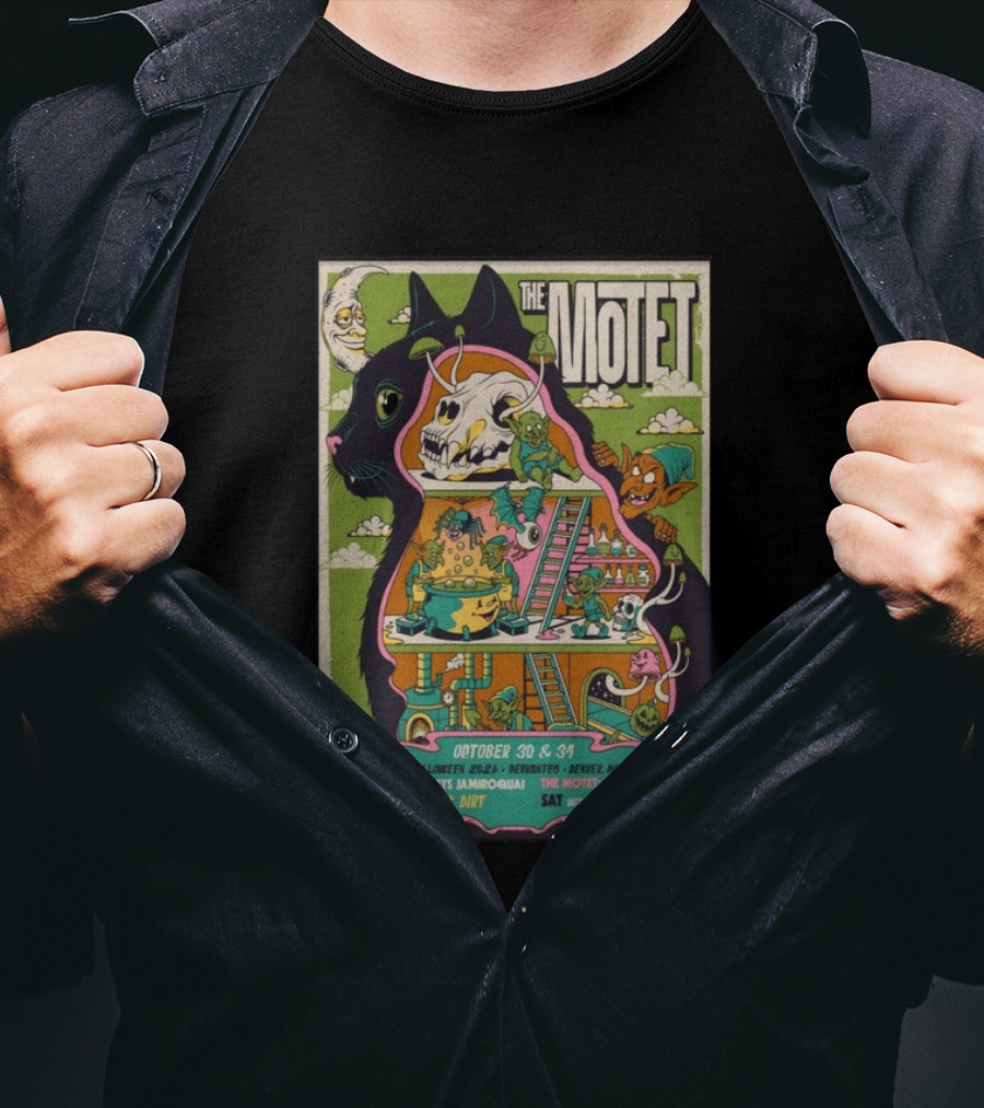 The Motet Halloween 2026 Denver October 30 31 Jamiroquai Funk Is Dead Diggin Dirt Jauntee T-Shirt