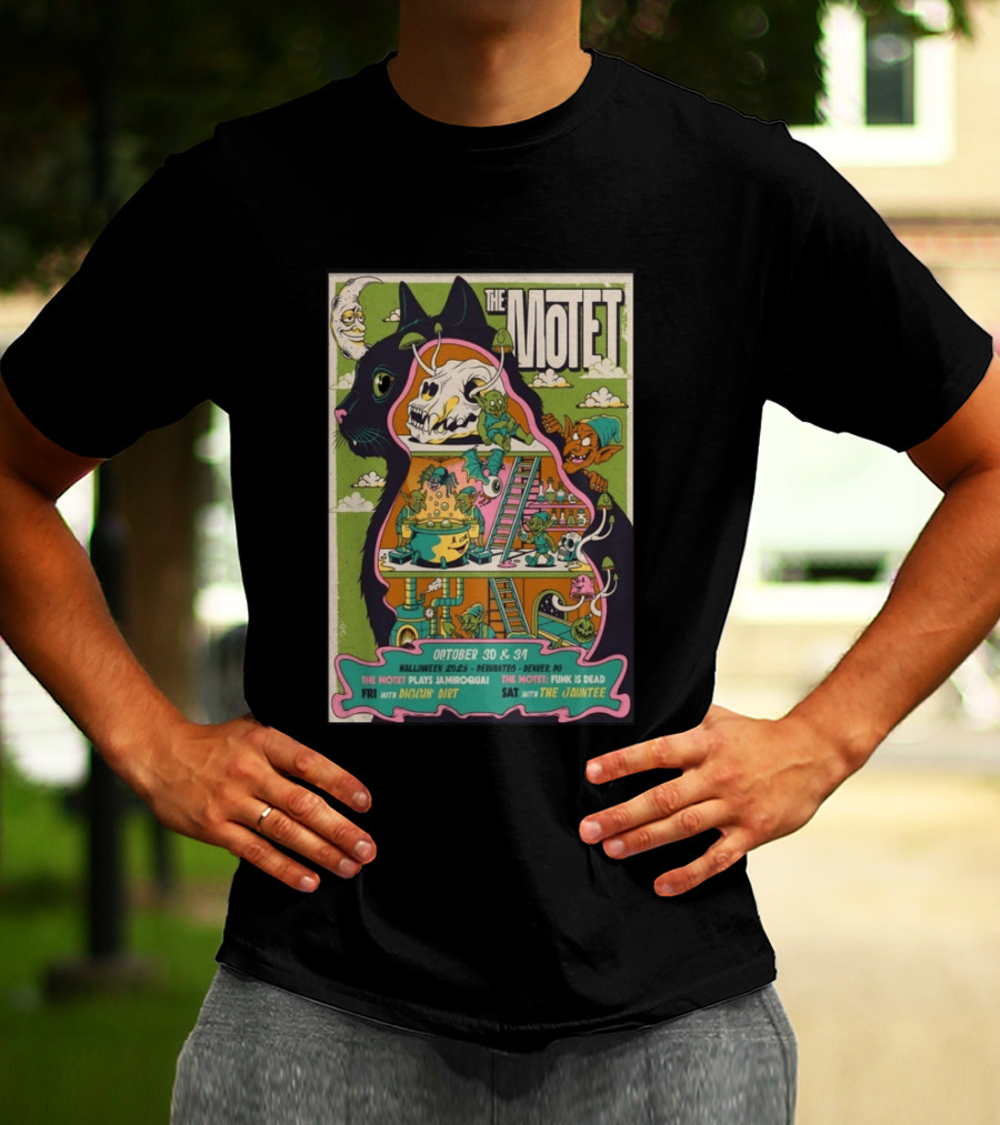 The Motet Halloween 2026 Denver October 30 31 Jamiroquai Funk Is Dead Diggin Dirt Jauntee T-Shirt