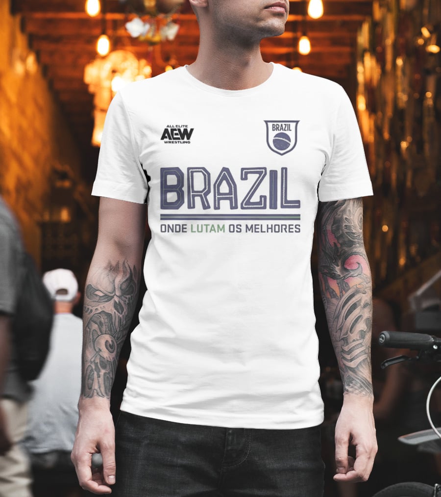 All Elite Wrestling Brazil Onde Lutam Os Melhores AEW Bravi T-Shirt