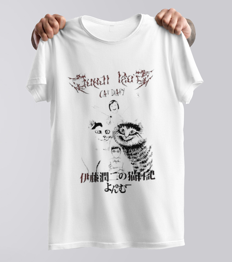 Junji Ito Cat Diary Yon Mu Welcome To House Of Horrors T-Shirt