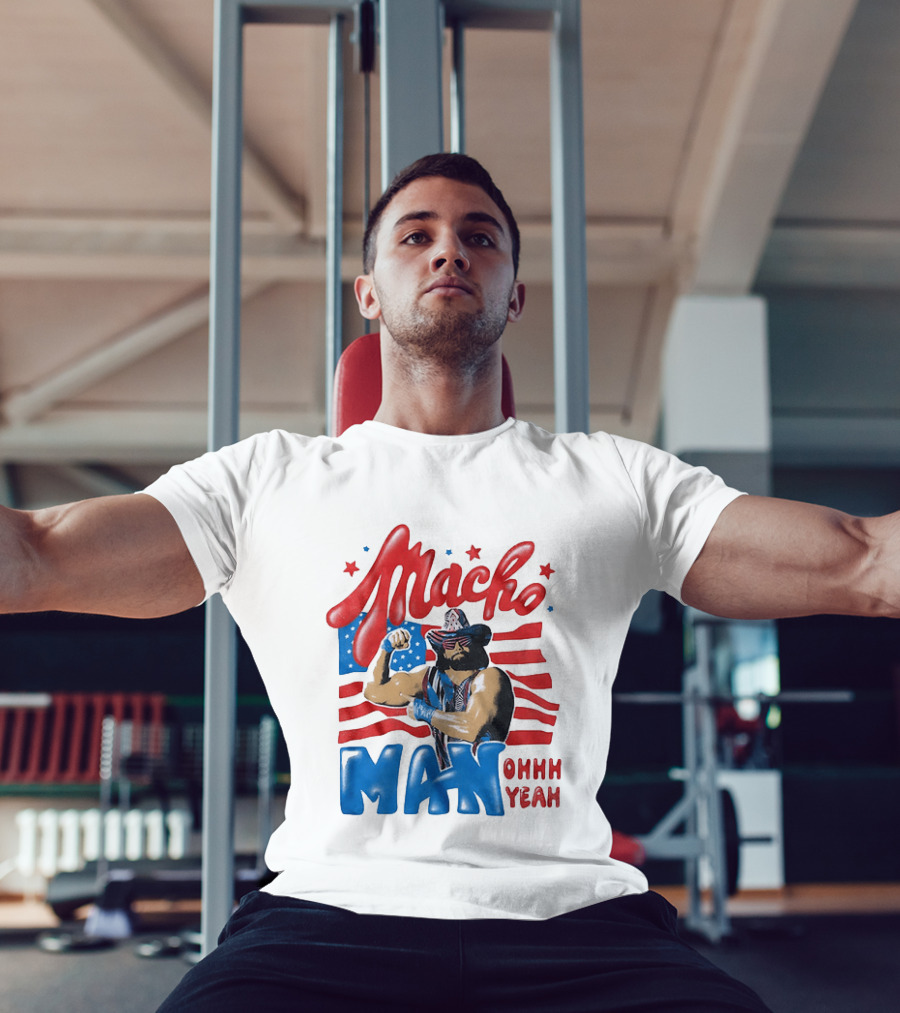 Macho Man Ohhh Yeah Patriotic Wrestling T-Shirt
