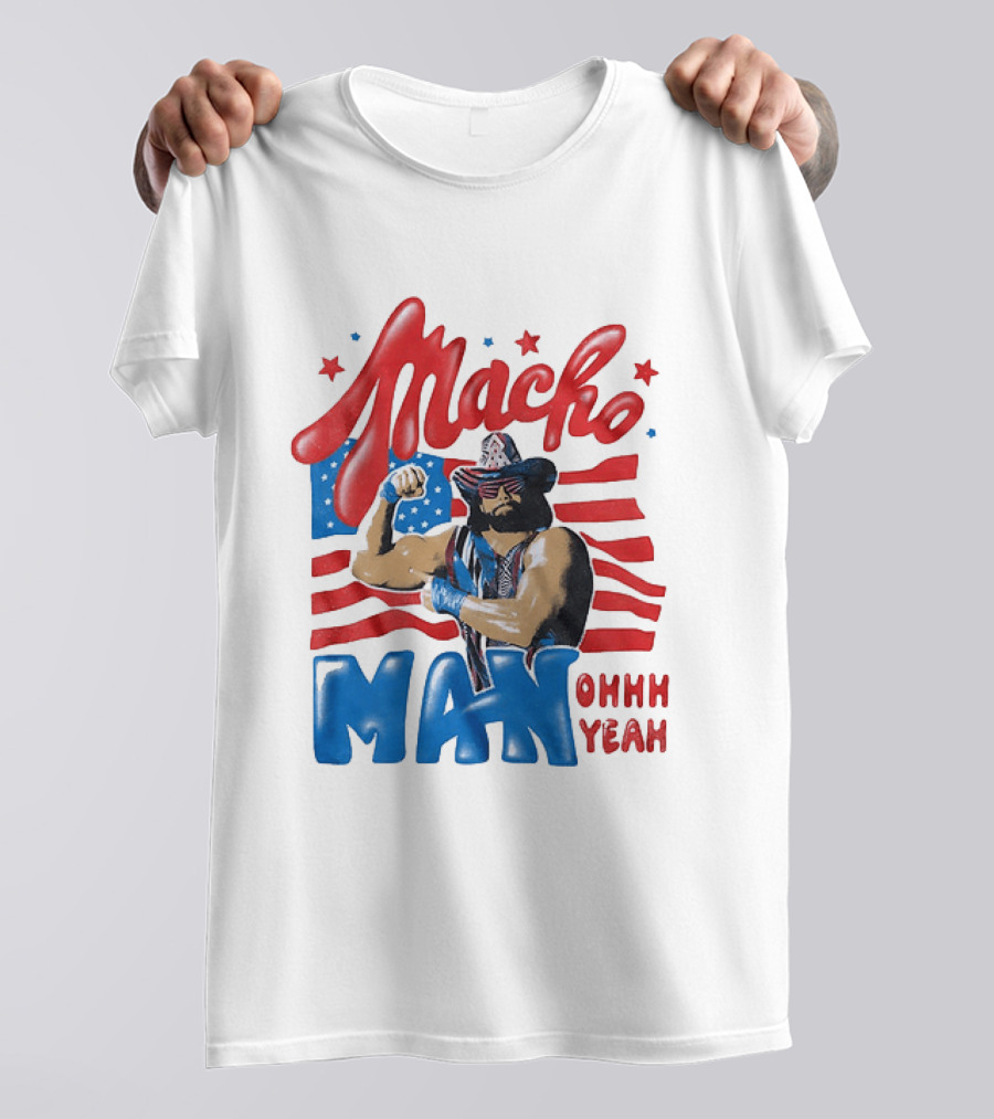Macho Man Ohhh Yeah Patriotic Wrestling T-Shirt