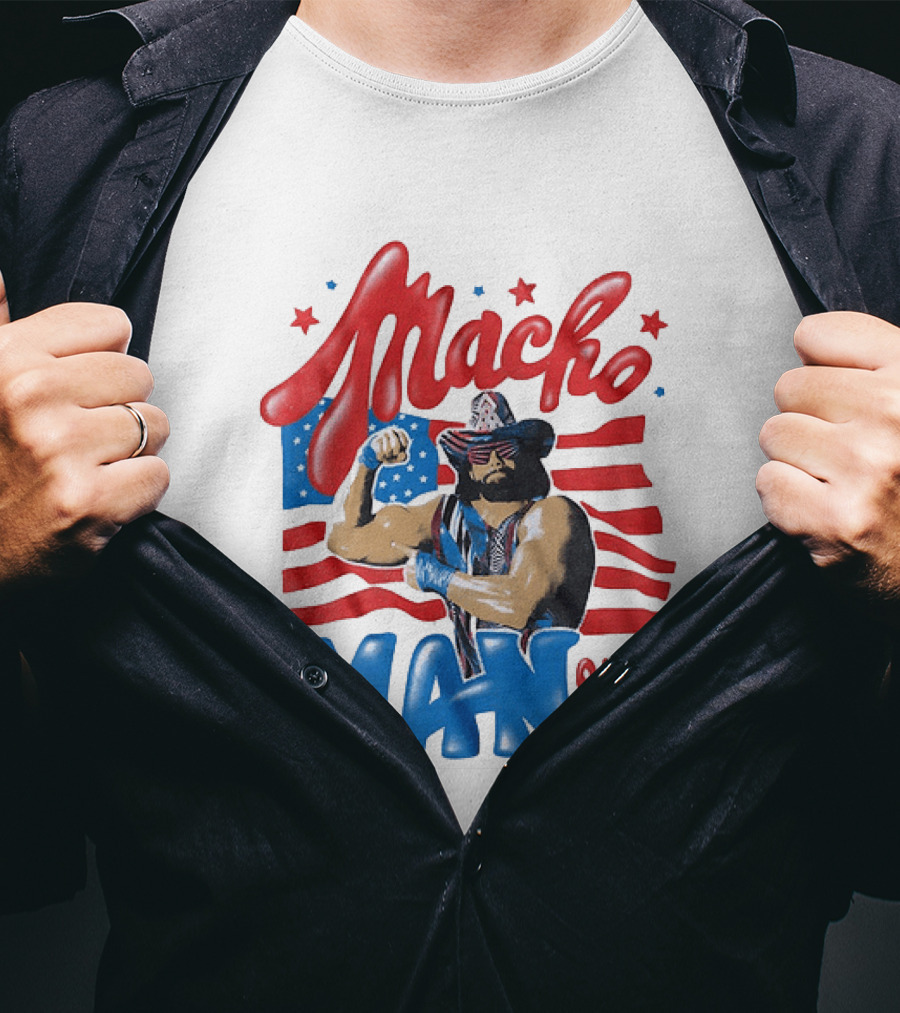 Macho Man Ohhh Yeah Patriotic Wrestling T-Shirt