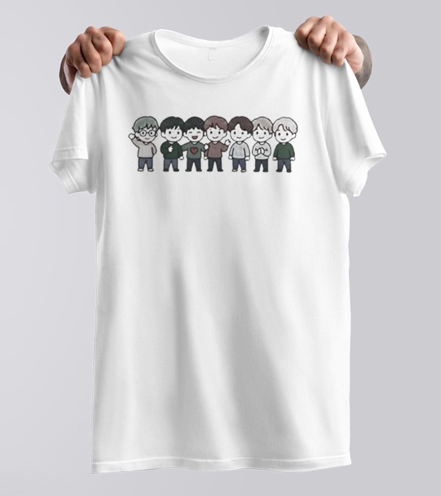 Paymoneywubby BTS Love Yourself ARMY Cartoon Characters T-Shirt