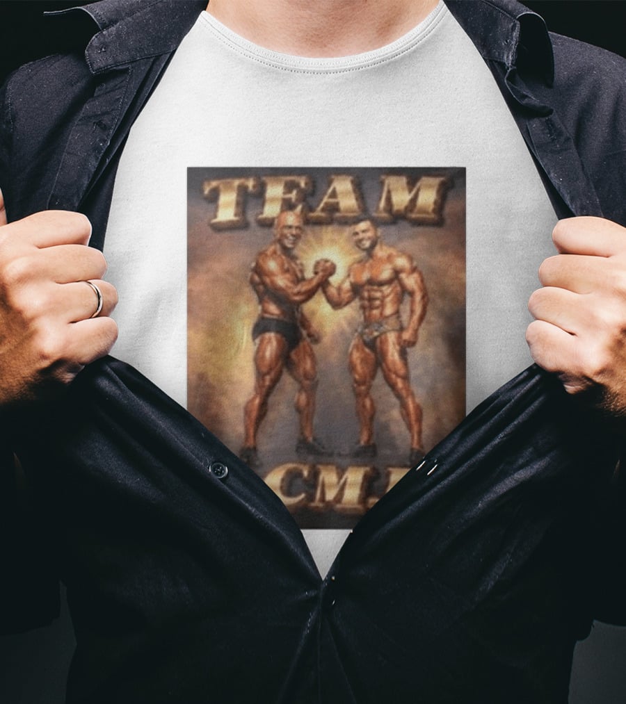 TEAM DCMJF Bodybuilders Flexing Muscles Together T-Shirt