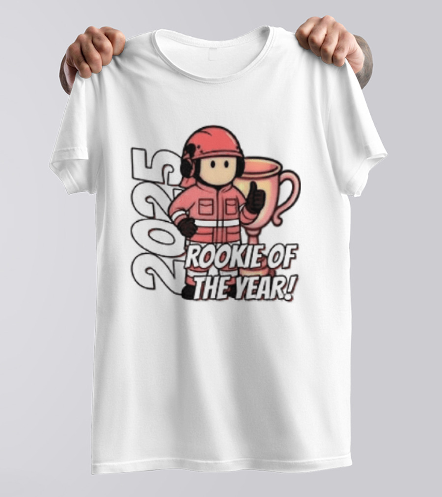 2025 Rookie Of The Year Fireman Trophy Orange Team T-Shirt