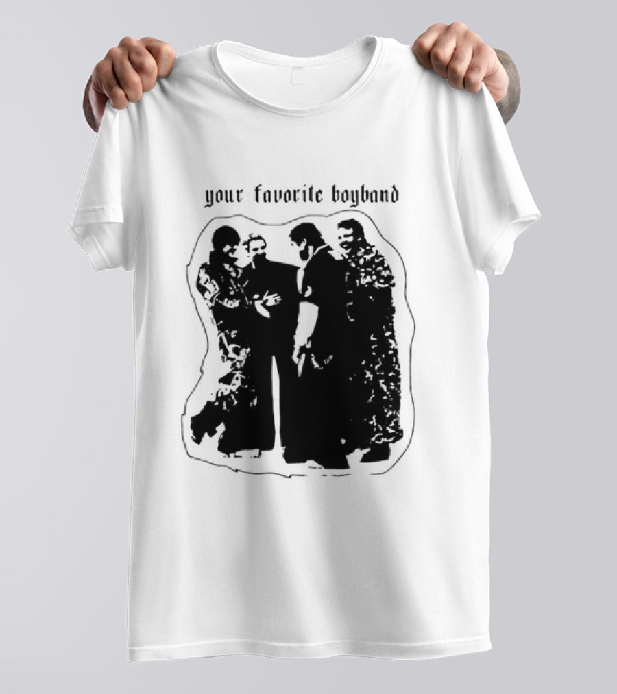 Your Favorite Boyband Silhouette Group Scene T-Shirt