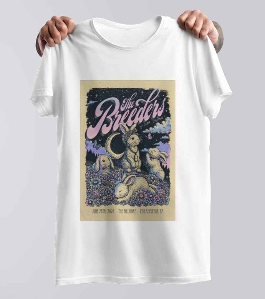 The Breeders June 26 2026 The Fillmore Philadelphia PA With Sean Solomon T-Shirt