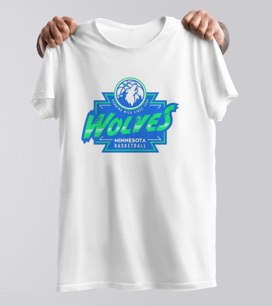 Wolves Minnesota Basketball Running Wild Since 1989 T-Shirt