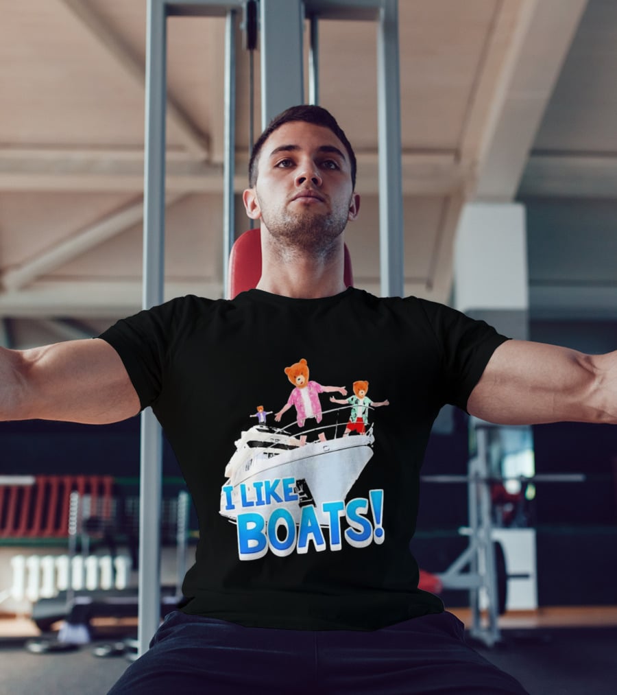 Bearhead I Like Boats Teddy Bears On Yacht T-Shirt