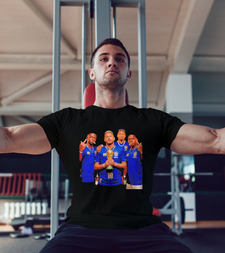 Brazil Fc Players Holding Trophy T-Shirt