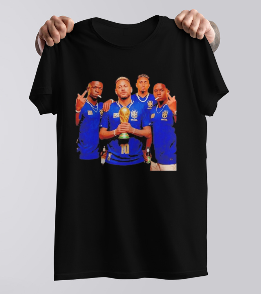 Brazil Fc Players Holding Trophy T-Shirt