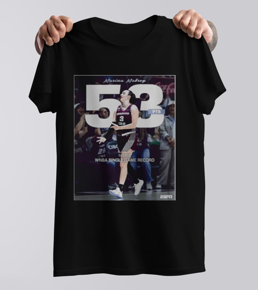 Marina Mabrey 53 Points Tied WNBA Single Game Record Toronto Basketball ESPN T-Shirt