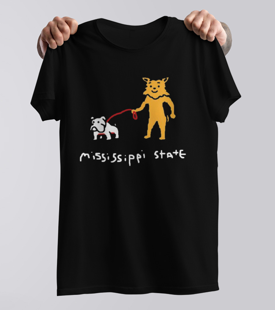Mississippi State Bulldogs 2026 27 SEC Home Away Schedule Bulldog And Wildcat Drawing T-Shirt