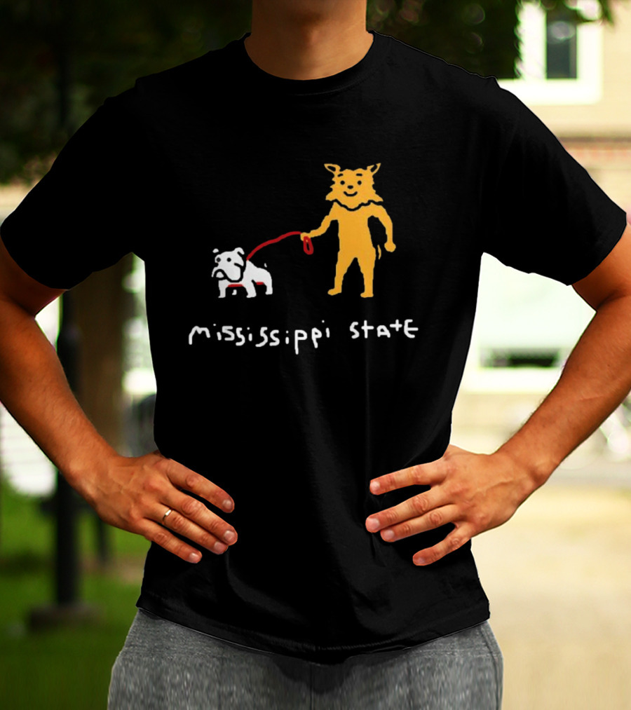 Mississippi State Bulldogs 2026 27 SEC Home Away Schedule Bulldog And Wildcat Drawing T-Shirt