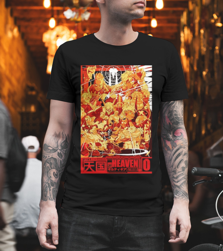 Guilty Gear Strive Characters Sol Badkai Ky Kiske May Ramlethal Heaven 10 Japanese T-Shirt